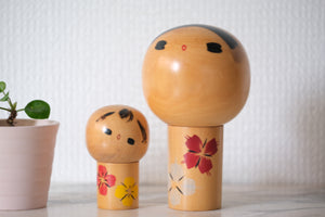 Mother and Child Vintage Sosaku Kokeshi | 7 cm and 12,5 cm