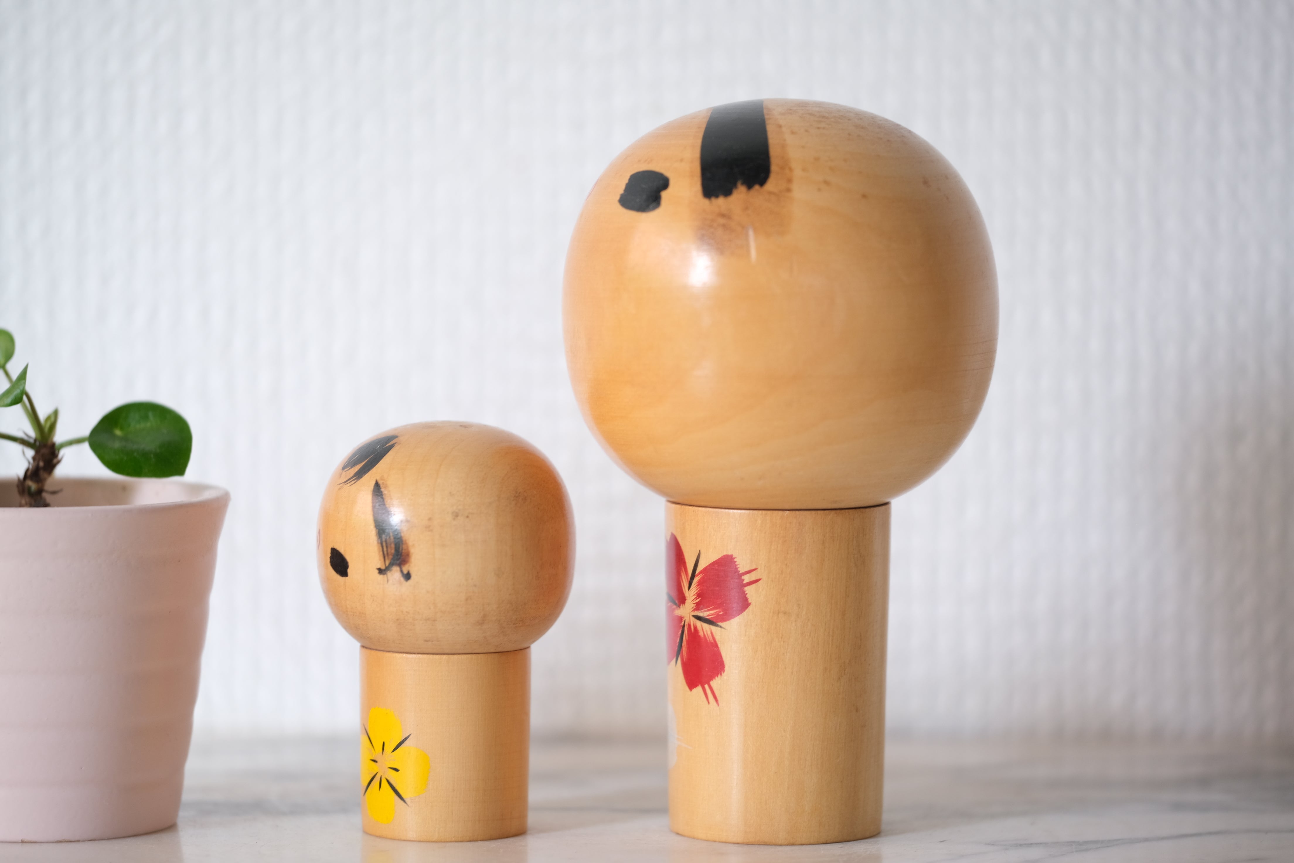 Mother and Child Vintage Sosaku Kokeshi | 7 cm and 12,5 cm