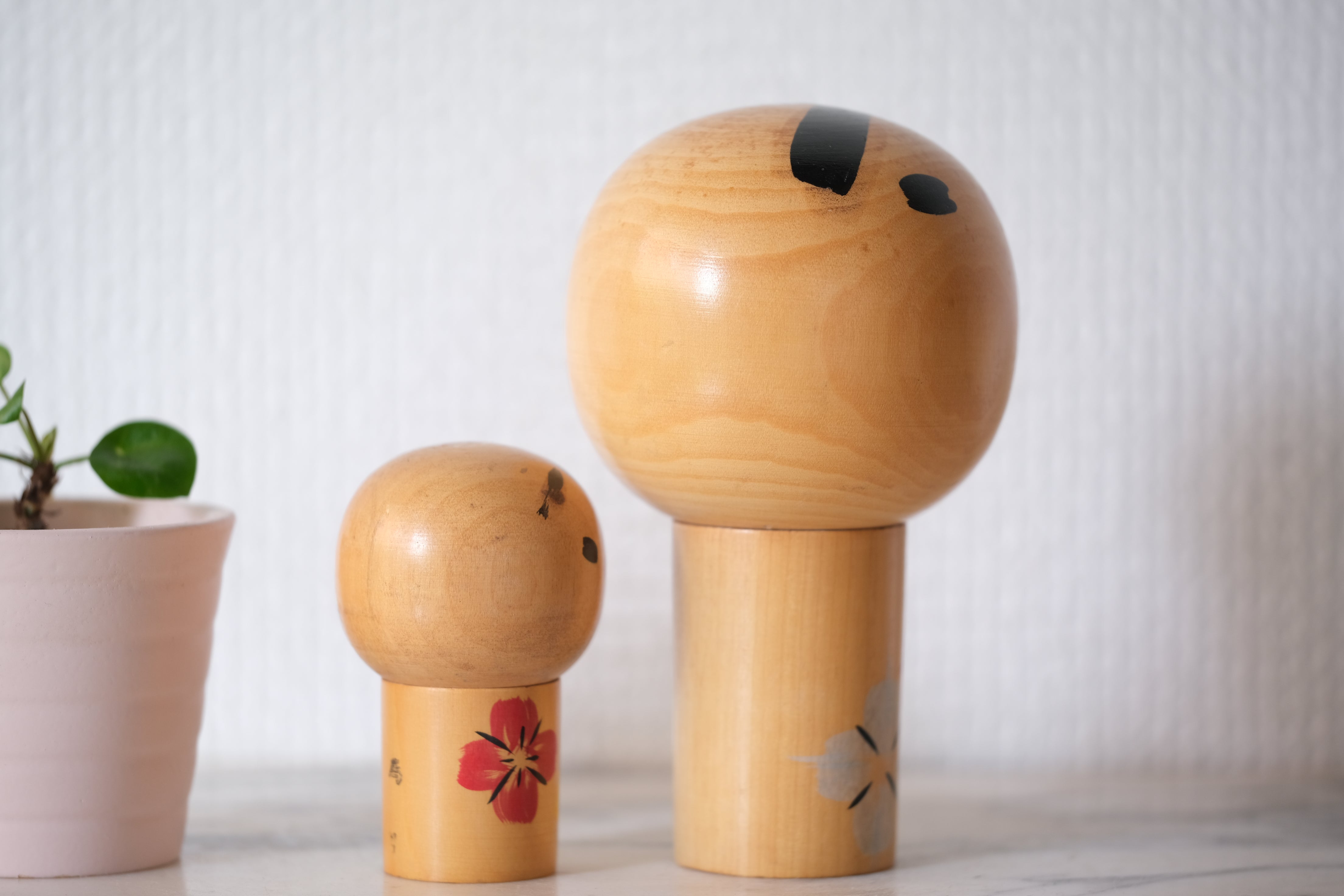 Mother and Child Vintage Sosaku Kokeshi | 7 cm and 12,5 cm