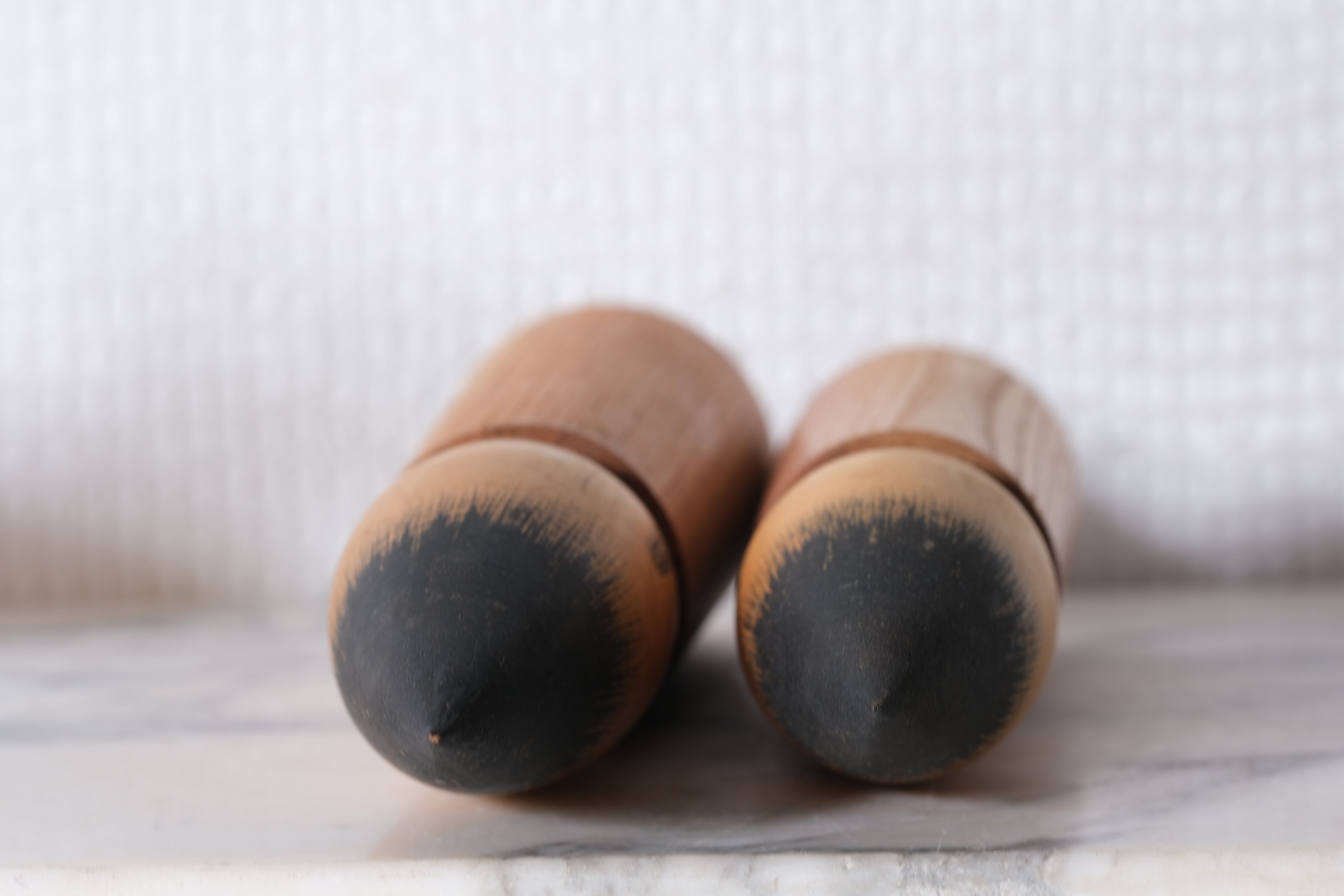 Pair of Vintage Creative Kokeshi by Shozan Shido (1932-1995) | 16 cm and 18 cm