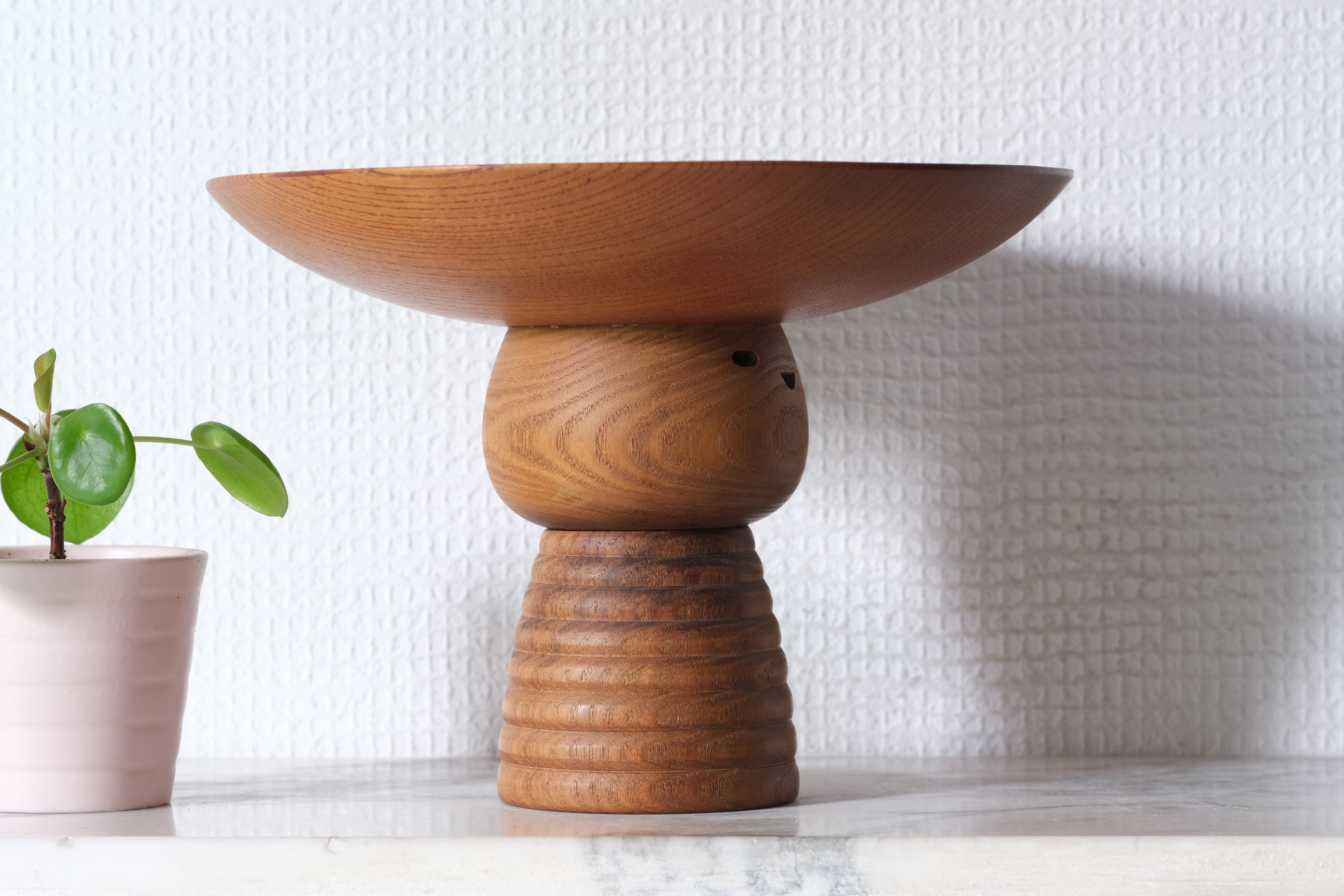 Exclusive Vintage Creative Kokeshi by Issetsu Kuribayashi  栗林 一雪 (1924-2011) | Basket | 15 cm