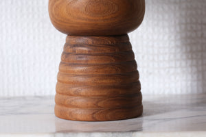 Exclusive Vintage Creative Kokeshi by Issetsu Kuribayashi  栗林 一雪 (1924-2011) | Basket | 15 cm