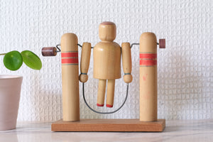 Rare Vintage Traditional Kokeshi Toy | Jump Rope | 12 cm