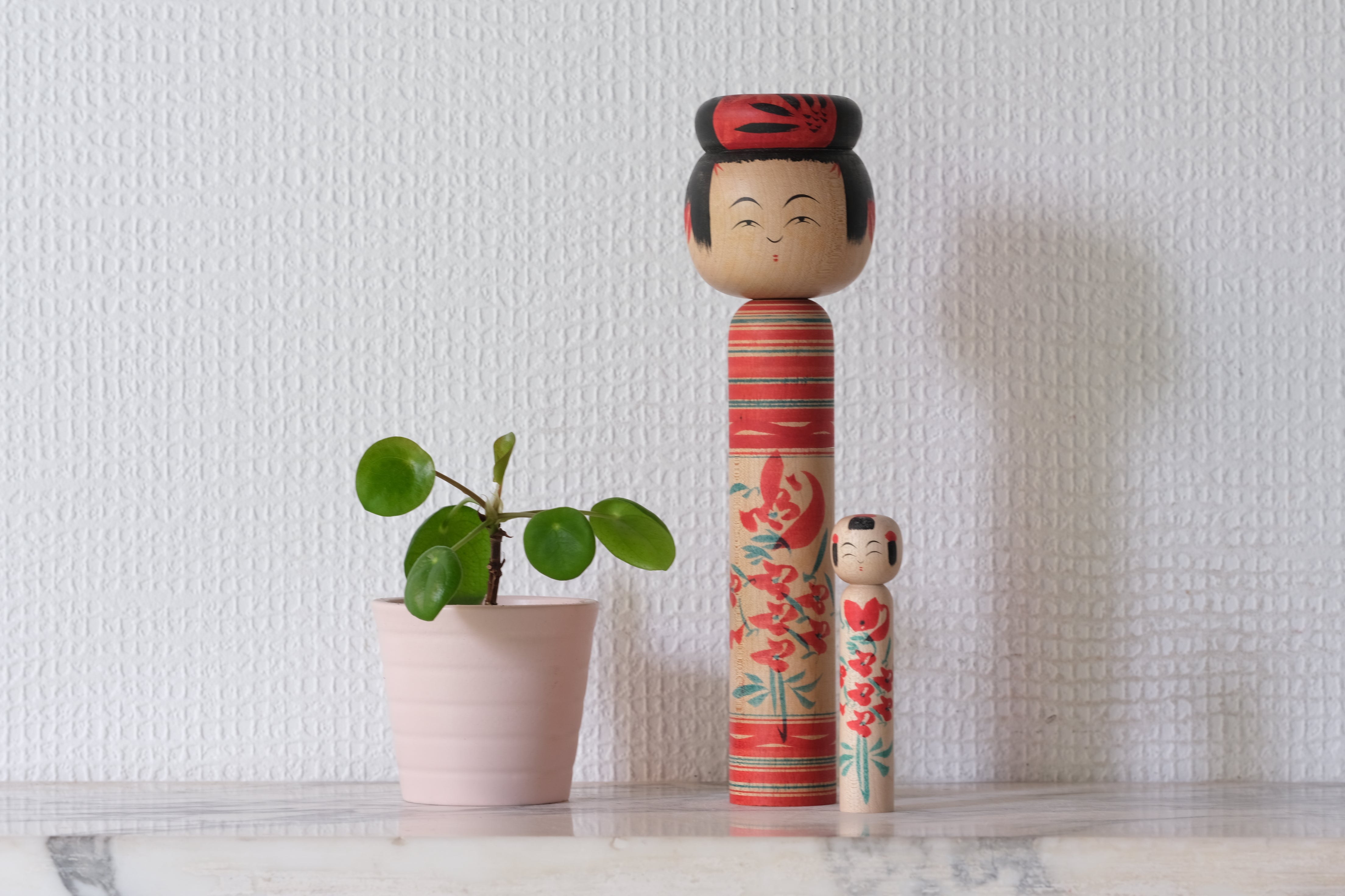 Vintage Traditional Yamagata Kokeshi by Kobayashi Kiyoshi 小林清 | Nested Kokeshi with Mage Haistyle | 21 cm