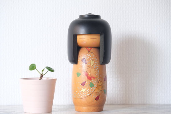 石村 Ishimura 創作 こけし kokeshi 人形 レトロ 可愛い 美人 Vintage Gumma Kokeshi by Ishimura 石村 | 17,5 cm – Fakapapa