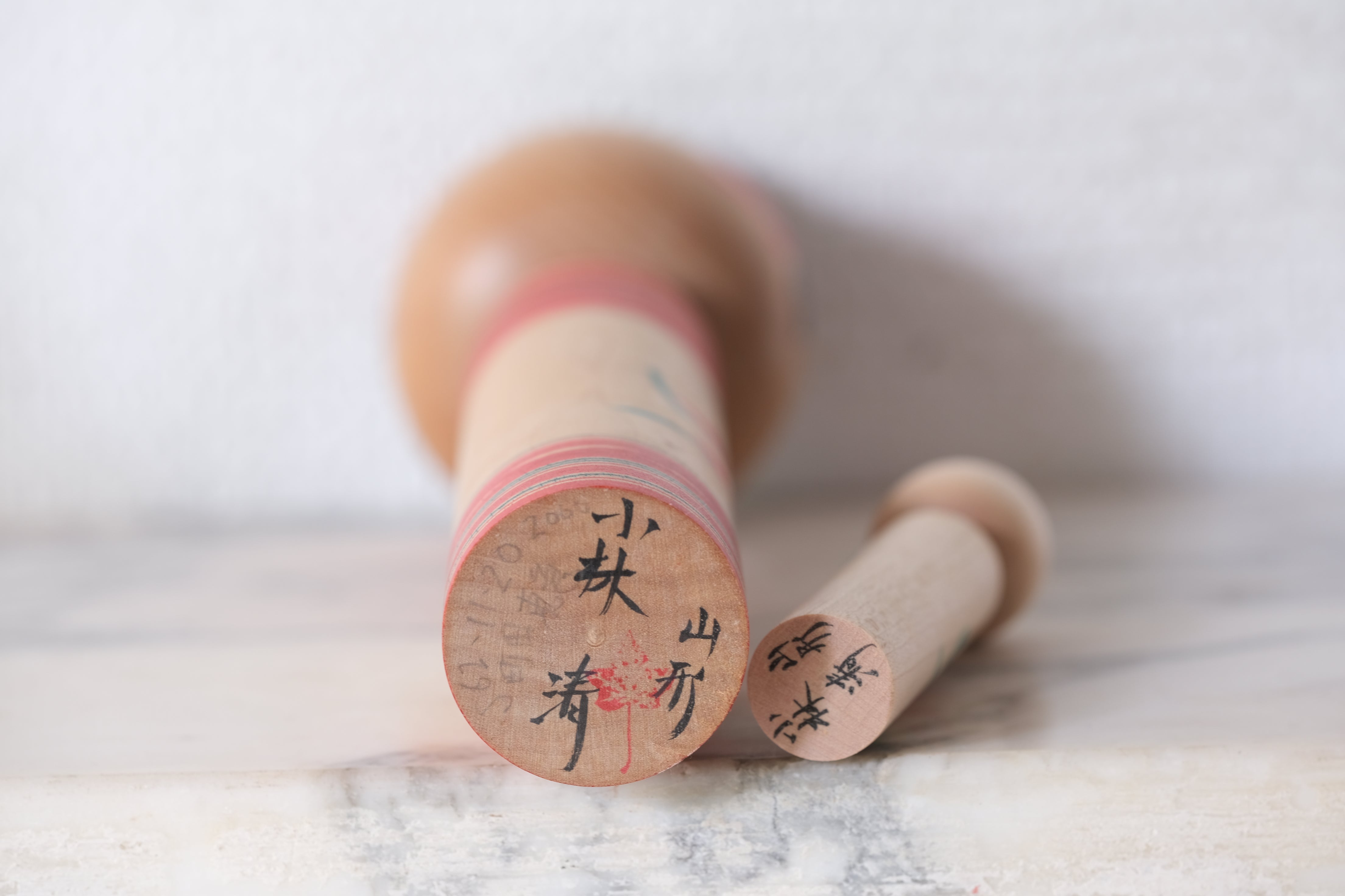 Vintage Traditional Yamagata Kokeshi by Kobayashi Kiyoshi 小林清 | Nested Kokeshi with Mage Haistyle | 21 cm