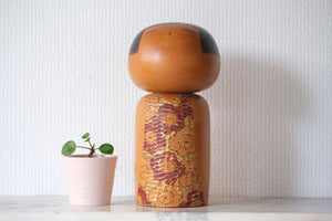Rare Vintage Sosaku Kokeshi By Kato Tatsuo (1940-) | Dated: 1989 | 21,5 cm
