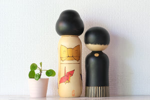 Exclusive Vintage Kokeshi by Sansaku Sekiguchi (1925-2018) |  Bride and Groom | 22 cm and 27 cm