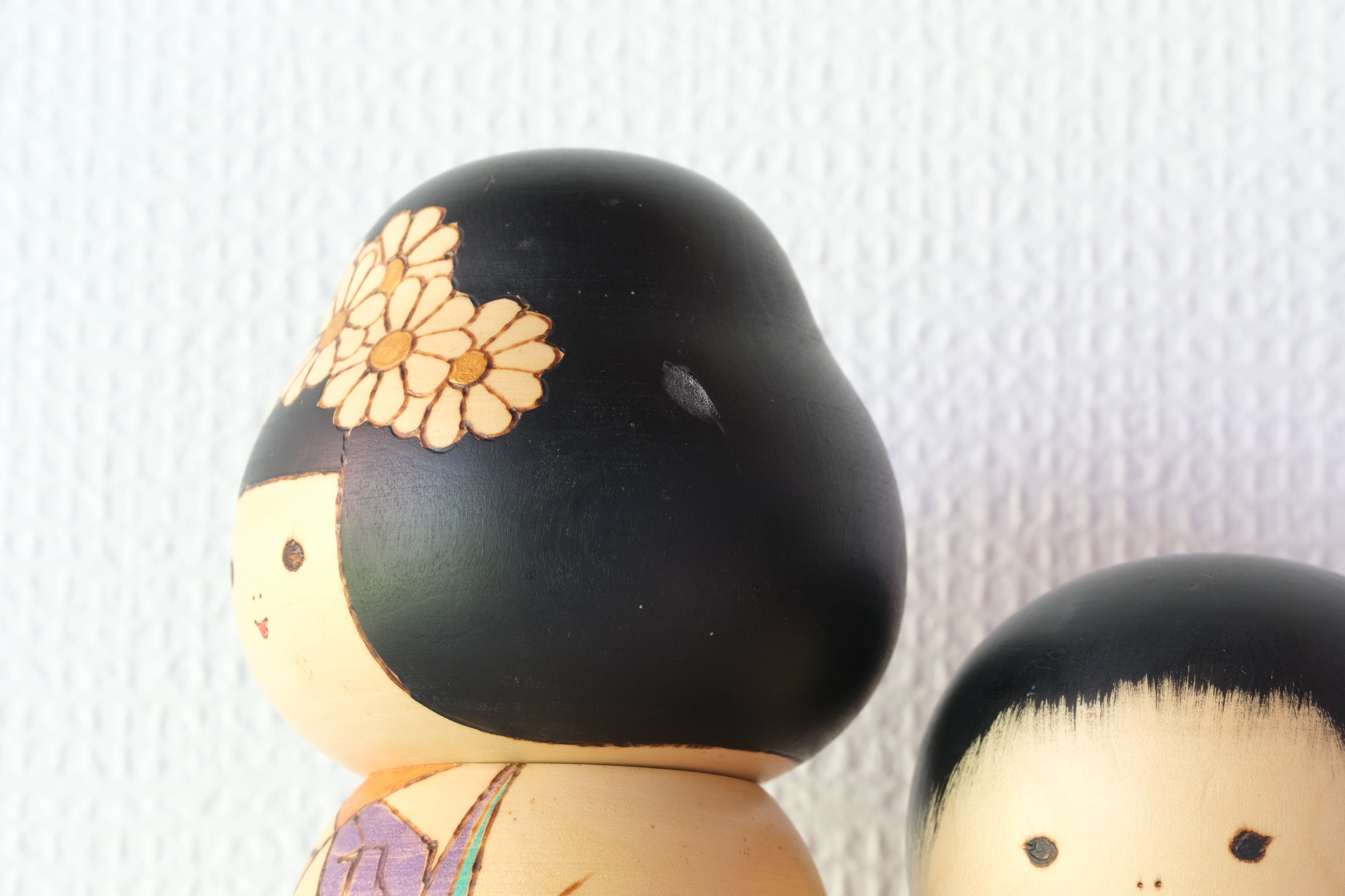 Exclusive Vintage Kokeshi by Sansaku Sekiguchi (1925-2018) |  Bride and Groom | 22 cm and 27 cm