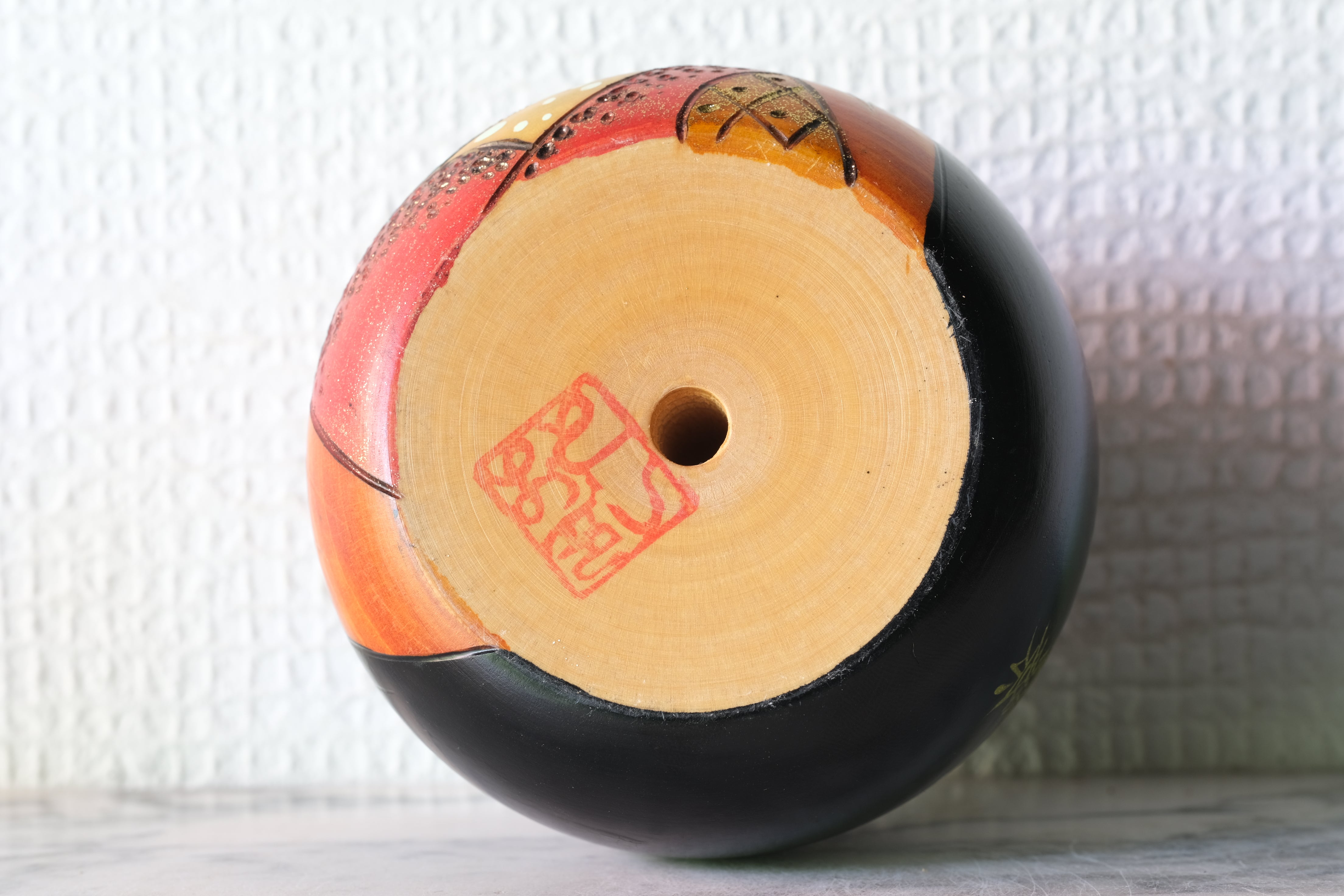 Cute Vintage Creative Kokeshi by Toshio Sekiguchi (1947-) | Titled 'Soushun-fu - Ode to Early Spring' | 10 cm
