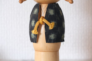 Vintage Creative Kokeshi with Pigtails | 17,5 cm