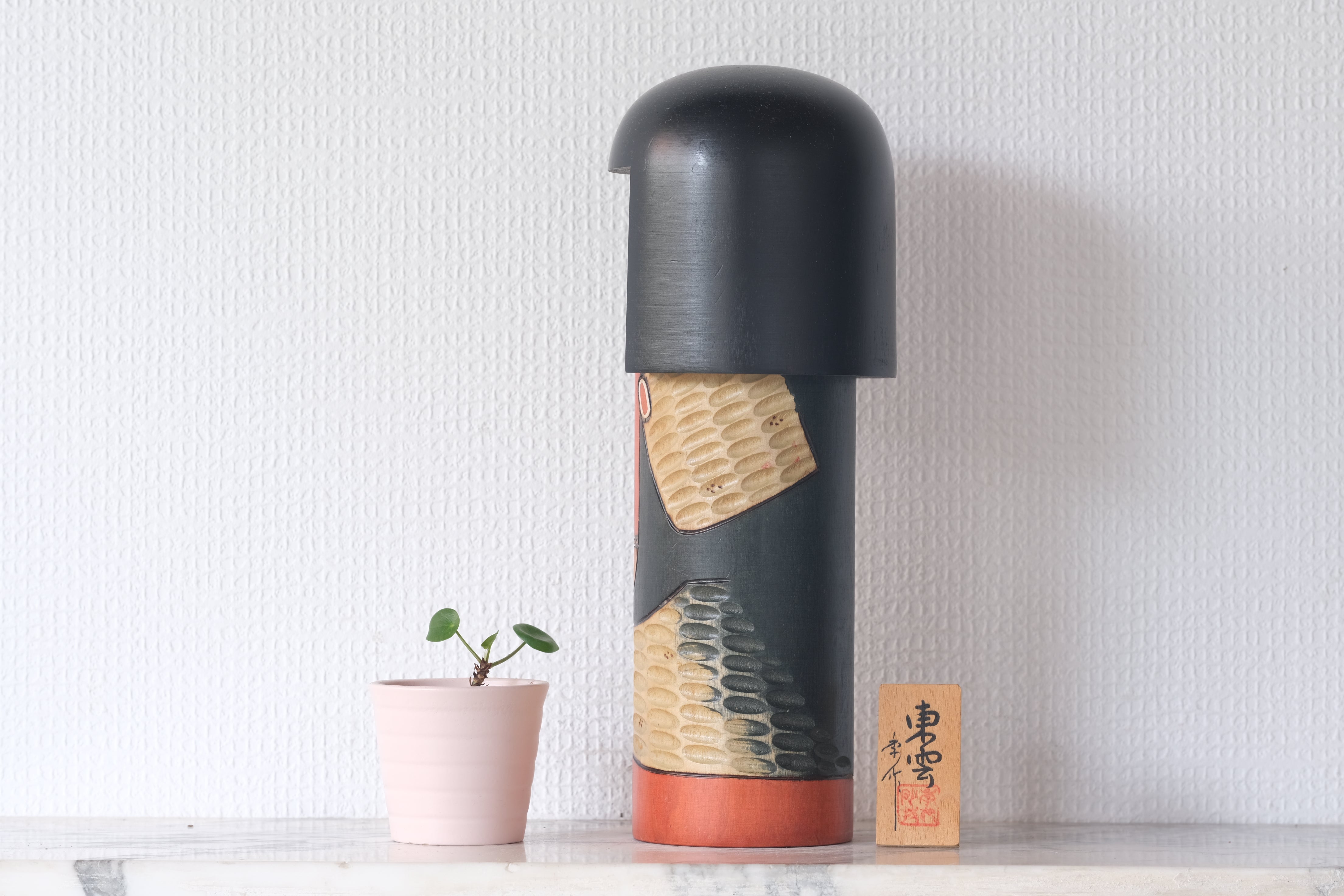 Vintage Gumma Kokeshi by Kisaku | Dated: 1984 | 29 cm