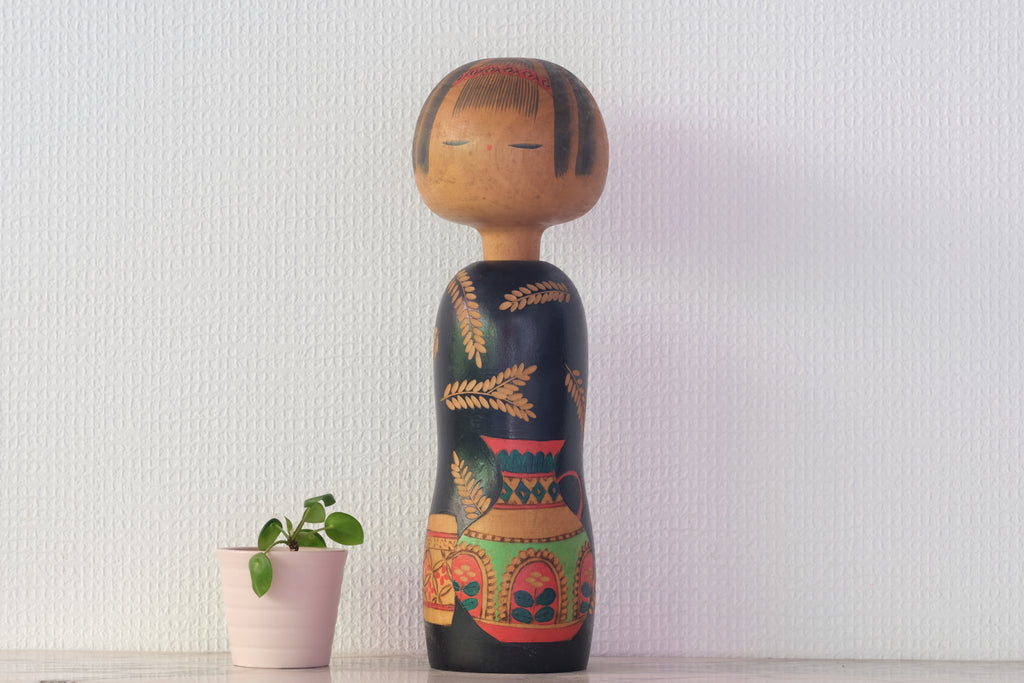 Rare Vintage Sosaku Kokeshi by Yuji Kawase (1938-) | 30,5 cm