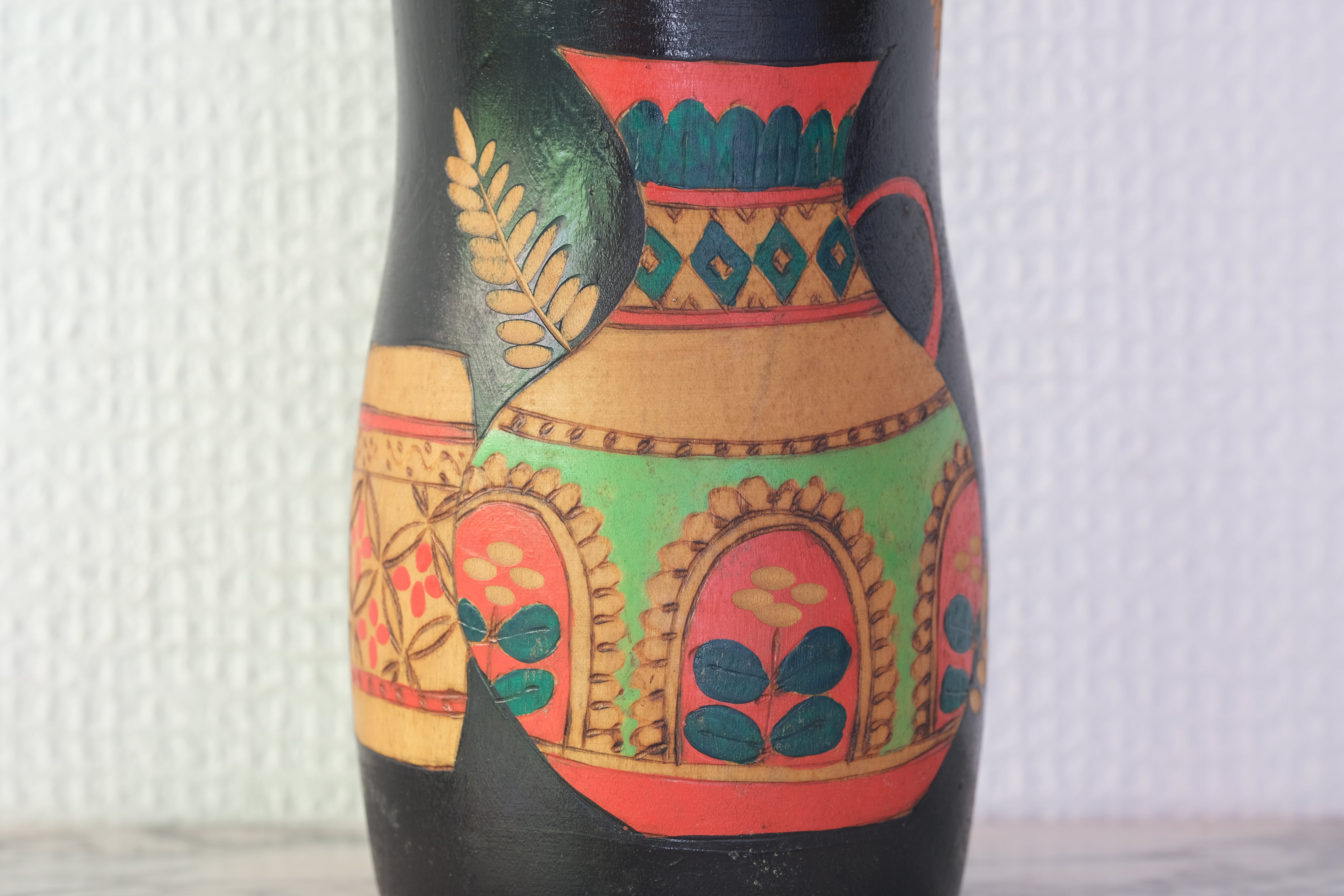 Rare Vintage Sosaku Kokeshi by Yuji Kawase (1938-) | 30,5 cm