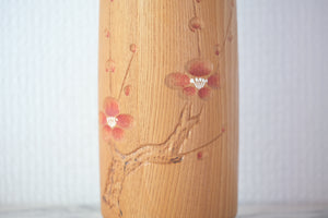 Vintage Sosaku Kokeshi With Plum Tree Flower Motif By Takeda Daisuke | 34 cm