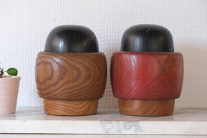 Exclusive Pair of Vintage Creative Kokeshi by Sanpei Yamanaka (1926-2012) | 14 cm