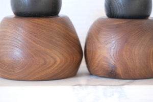 Exclusive Pair of Vintage Creative Kokeshi by Sanpei Yamanaka (1926-2012) | 12 cm and 12,5 cm