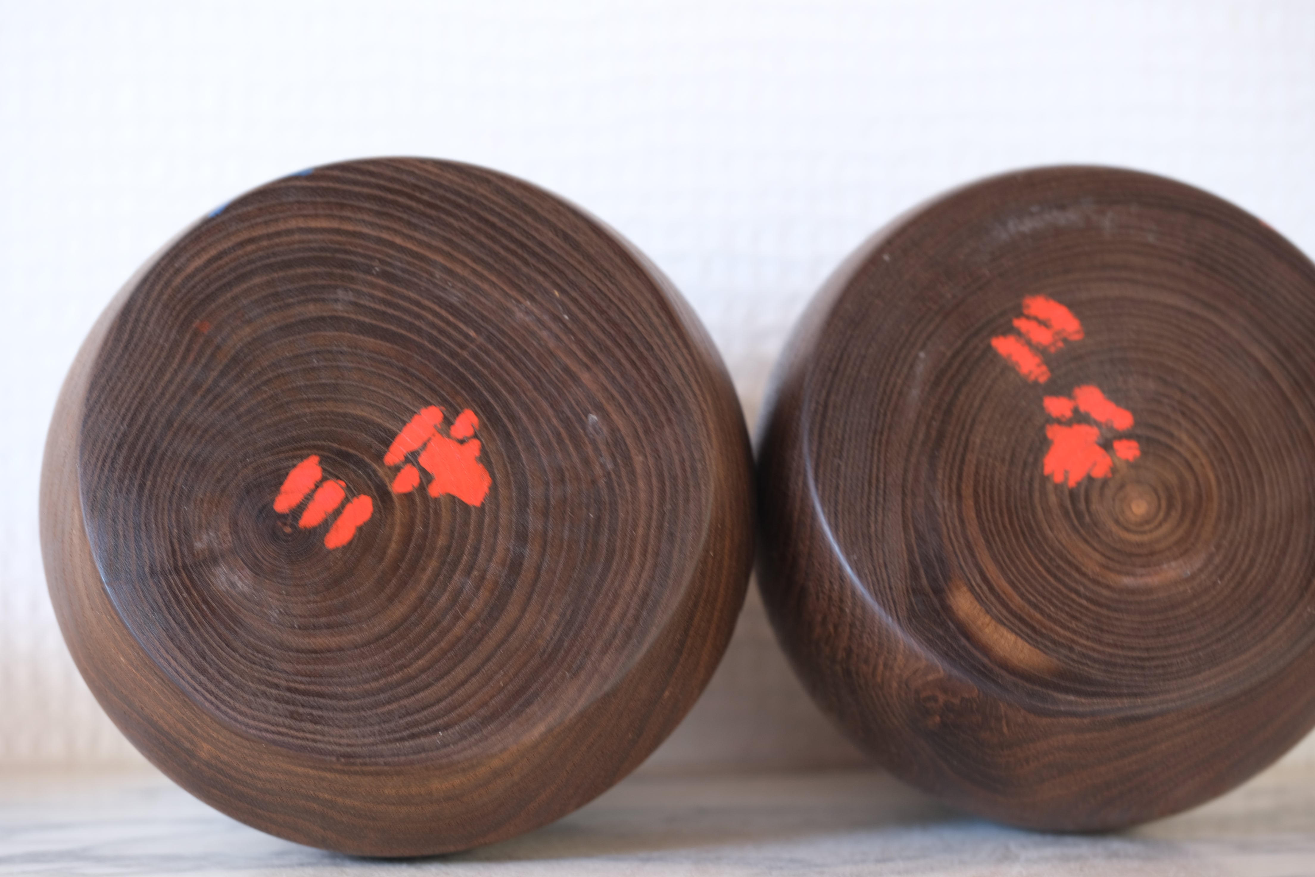 Exclusive Pair of Vintage Creative Kokeshi by Sanpei Yamanaka (1926-2012) | 12 cm and 12,5 cm