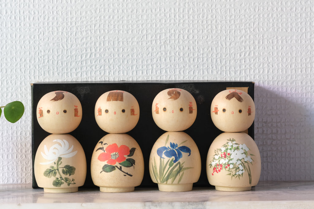 Vintage Creative Kokeshi by Issetsu Kuribayashi (1924-2011) | With Original Box | 10 cm