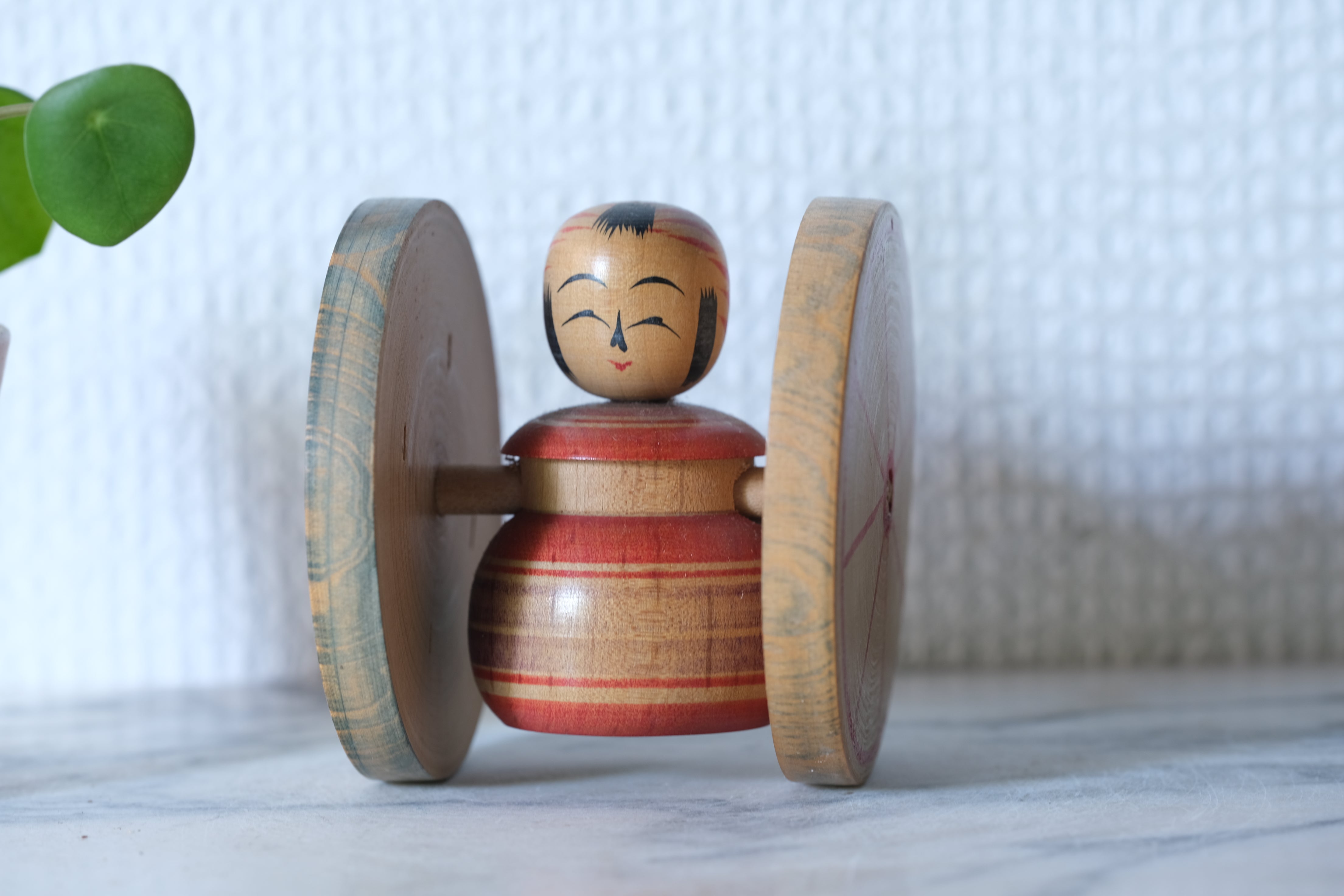 Rare Vintage Traditional Kokeshi Car | 7,5 cm