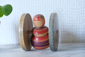 Rare Vintage Traditional Kokeshi Car | 7,5 cm
