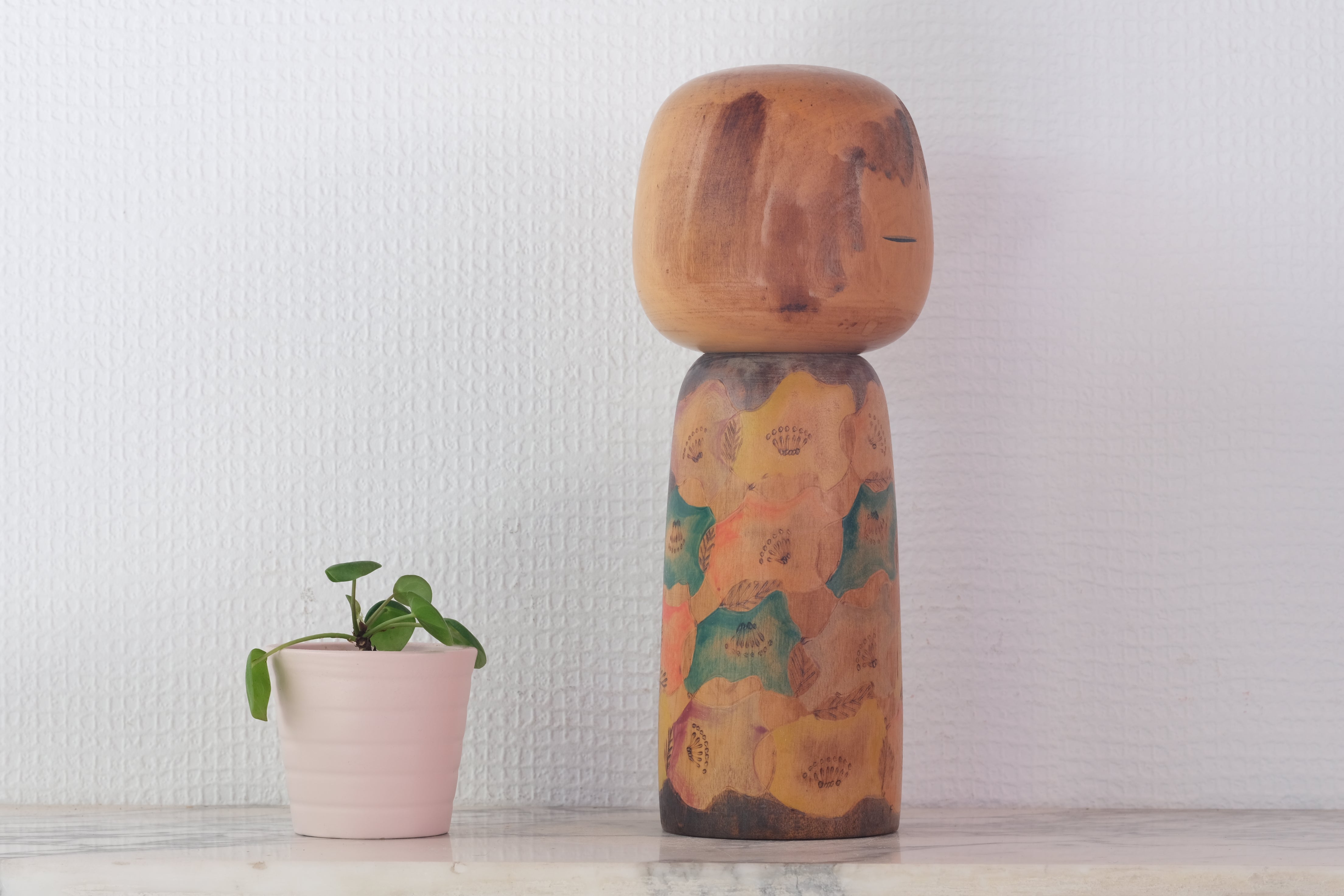 Rare vintage Creative Kokeshi by Yuji Kawase (1938-) | 24 cm