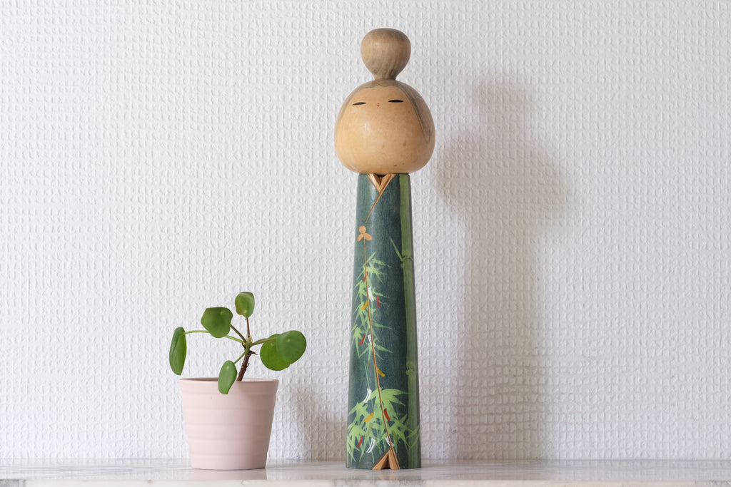 Rare Vintage Creative Kokeshi by Issetsu Kuribayashi (1924-2011) | Tanabata Edition | 29,5 cm