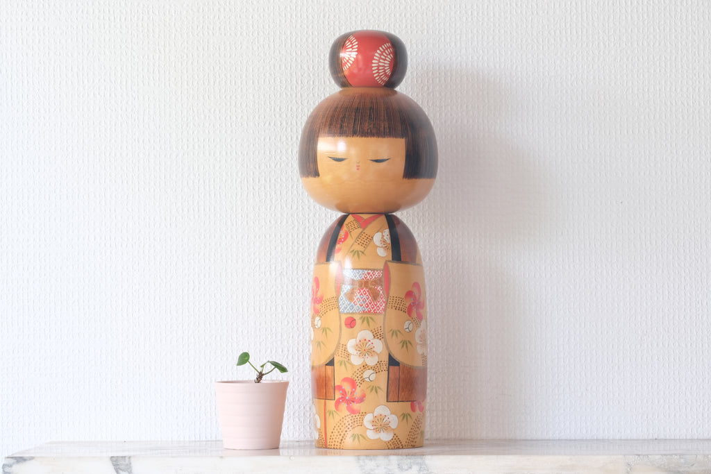 Large Elegant Vintage Creative Kokeshi by Kojo Tanaka 田中晃常 | 37 cm