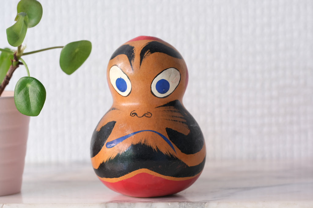 Vintage Daruma | Gourd - Rattle | 9 cm