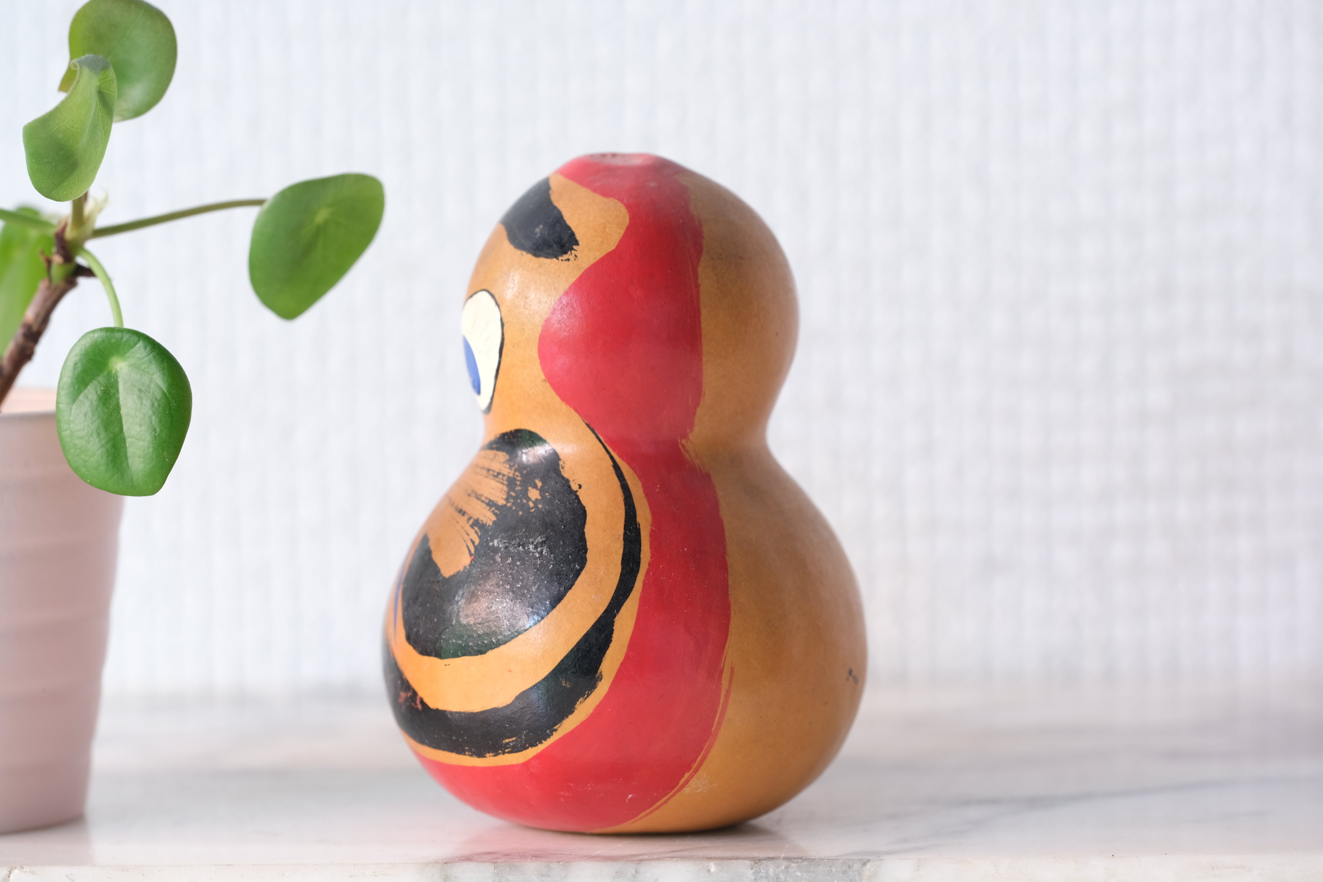 Vintage Daruma | Gourd - Rattle | 9 cm