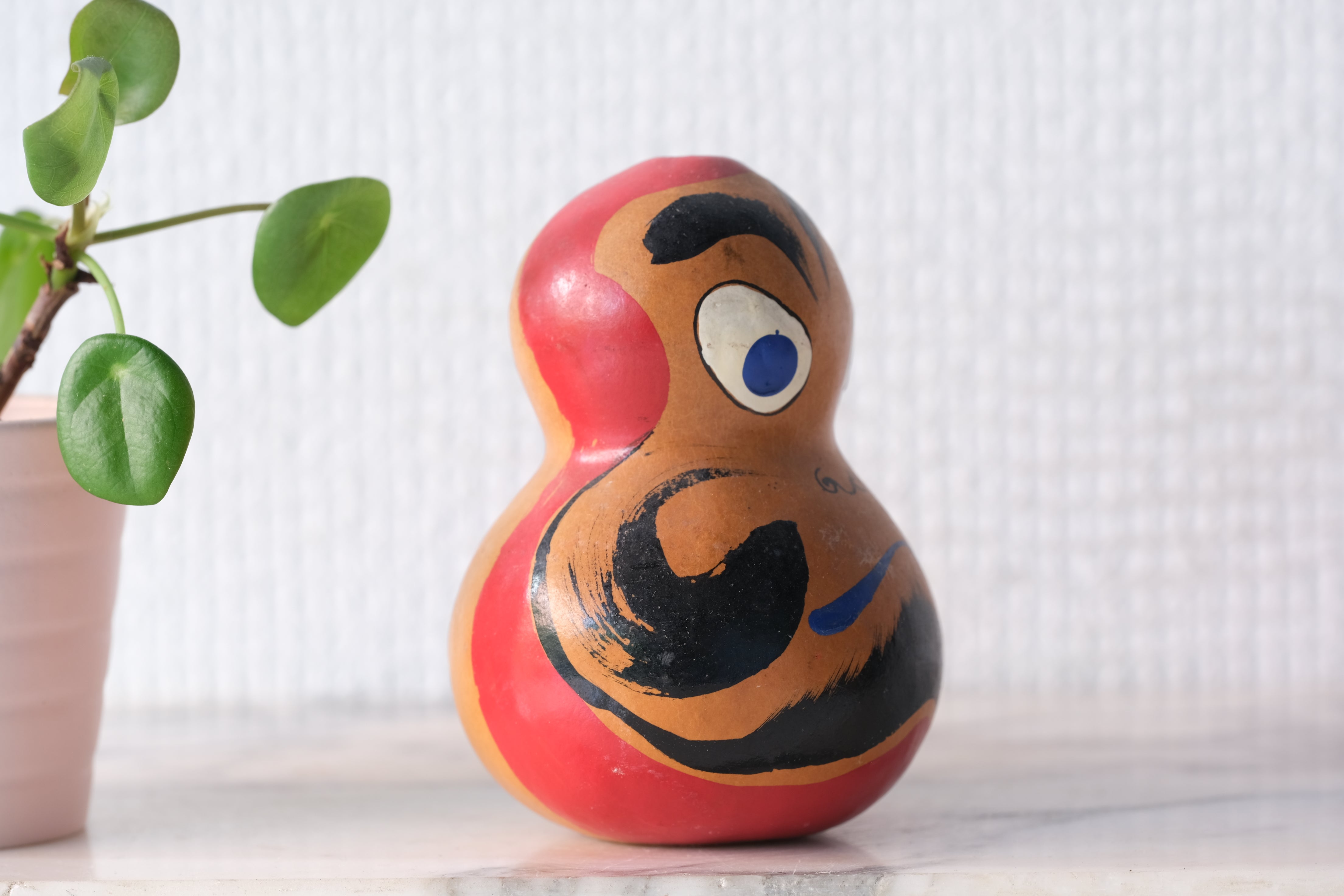 Vintage Daruma | Gourd - Rattle | 9 cm