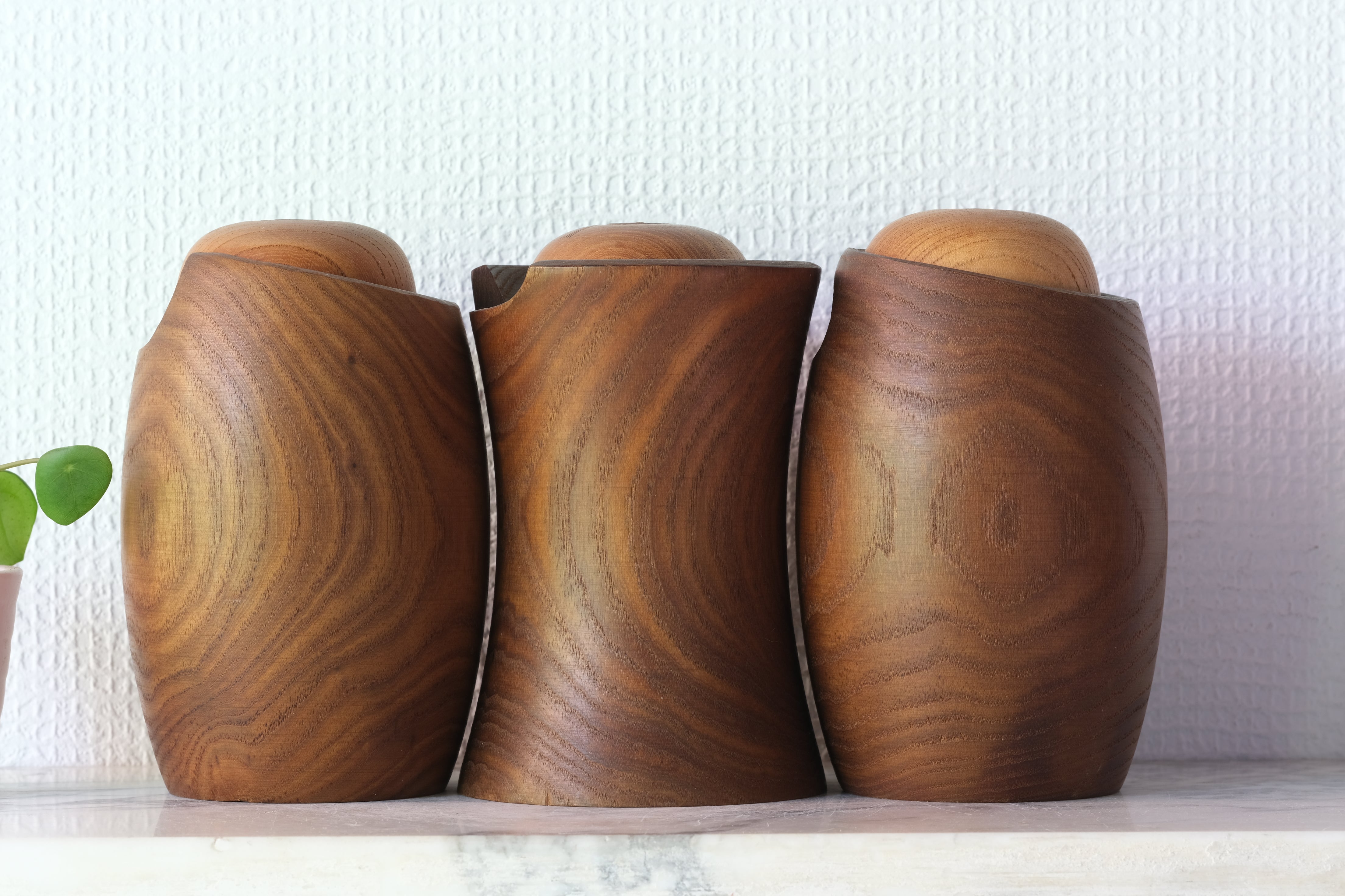 Exclusive Vintage Creative Kokeshi by Miyajima Muhitsu 宮島 無筆 (1929-) | Titled: 'Sambiki Saru' | 15 cm