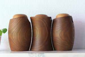 Exclusive Vintage Creative Kokeshi by Miyajima Muhitsu 宮島 無筆 (1929-) | Titled: 'Sambiki Saru' | 15 cm