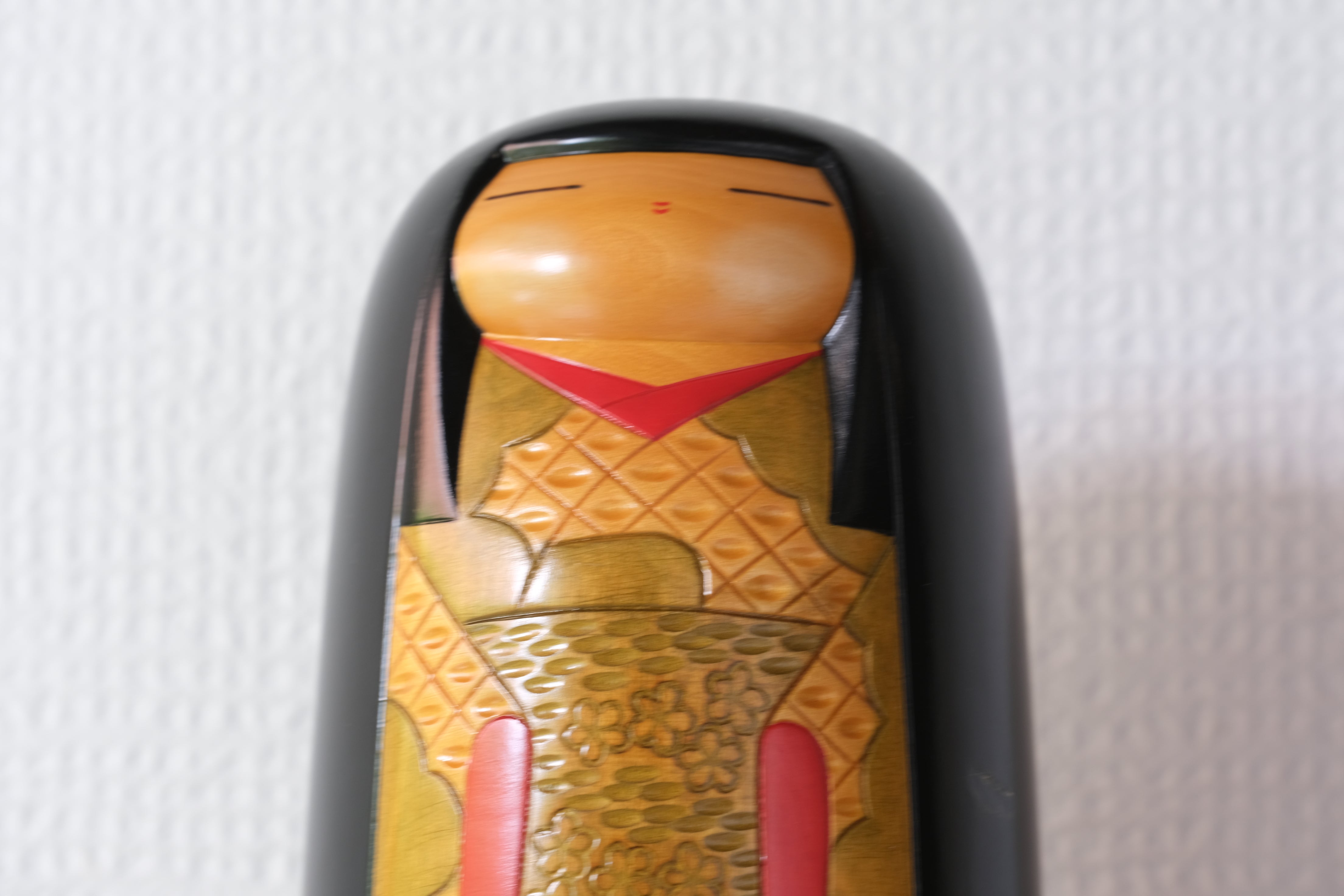 Exclusive Vintage Creative Kokeshi with Cranes by Yoshio Ohtani (1936- ) | Titled: 夕映 - Yūbae - Sunset | 25 cm