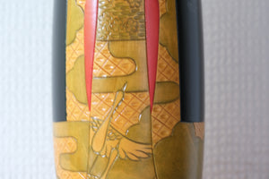 Exclusive Vintage Creative Kokeshi with Cranes by Yoshio Ohtani (1936- ) | Titled: 夕映 - Yūbae - Sunset | 25 cm