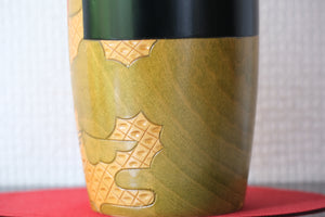 Exclusive Vintage Creative Kokeshi with Cranes by Yoshio Ohtani (1936- ) | Titled: 夕映 - Yūbae - Sunset | 25 cm