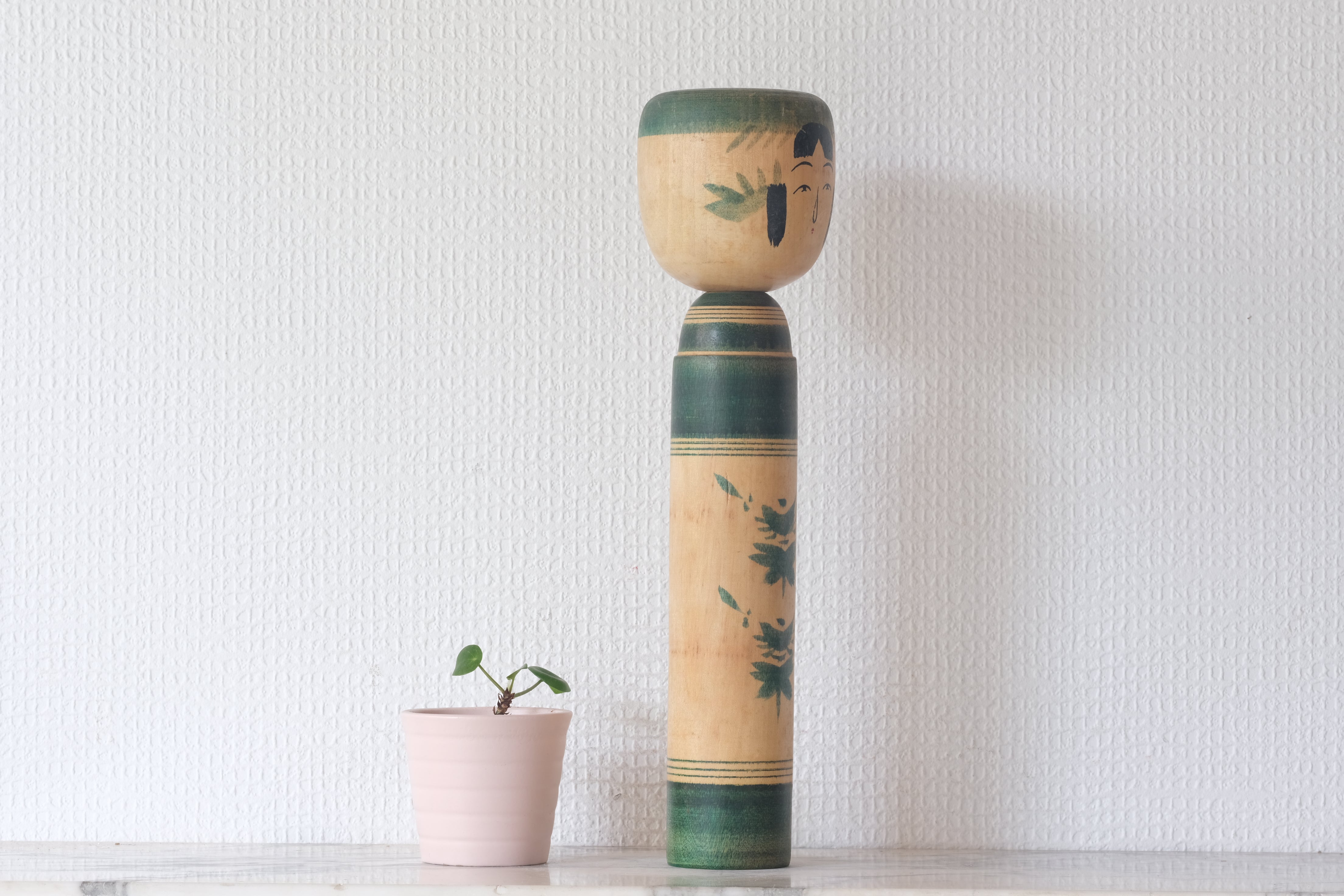 Rare Vintage Traditional Sakunami Kokeshi by Hiraga Teizo (1897-1986) | Rattle | Dated: 1979 | 30,5 cm