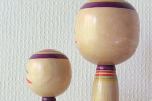 Set of Two Traditional Yajirou Kokeshi | 18 cm and 24 cm
