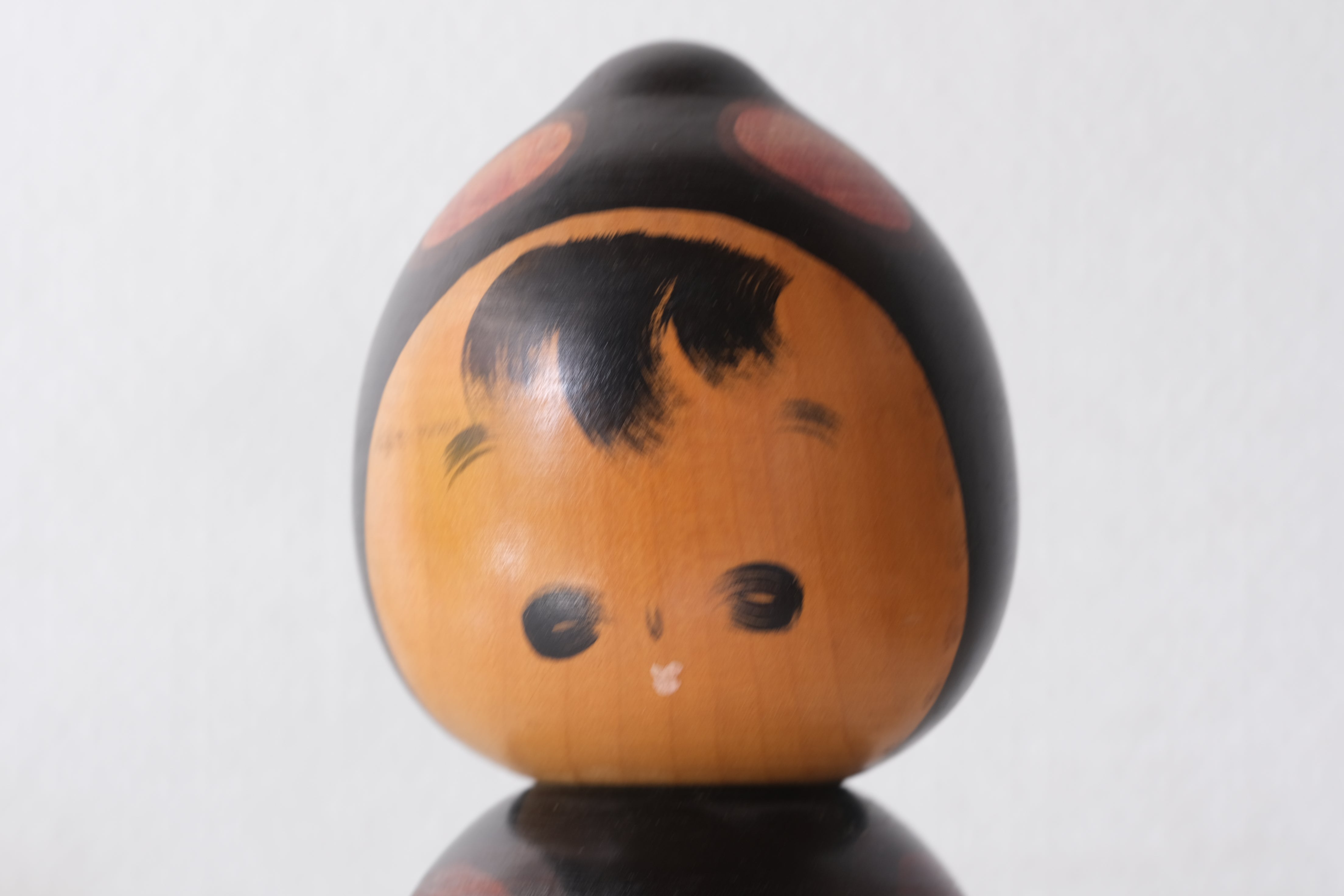 Rare Vintage Creative Kokeshi by Watanabe Masao (1917-2007) | Titled: てんとう虫 - Ladybug | 18 cm
