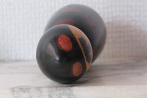 Rare Vintage Creative Kokeshi by Watanabe Masao (1917-2007) | Titled: てんとう虫 - Ladybug | 18 cm