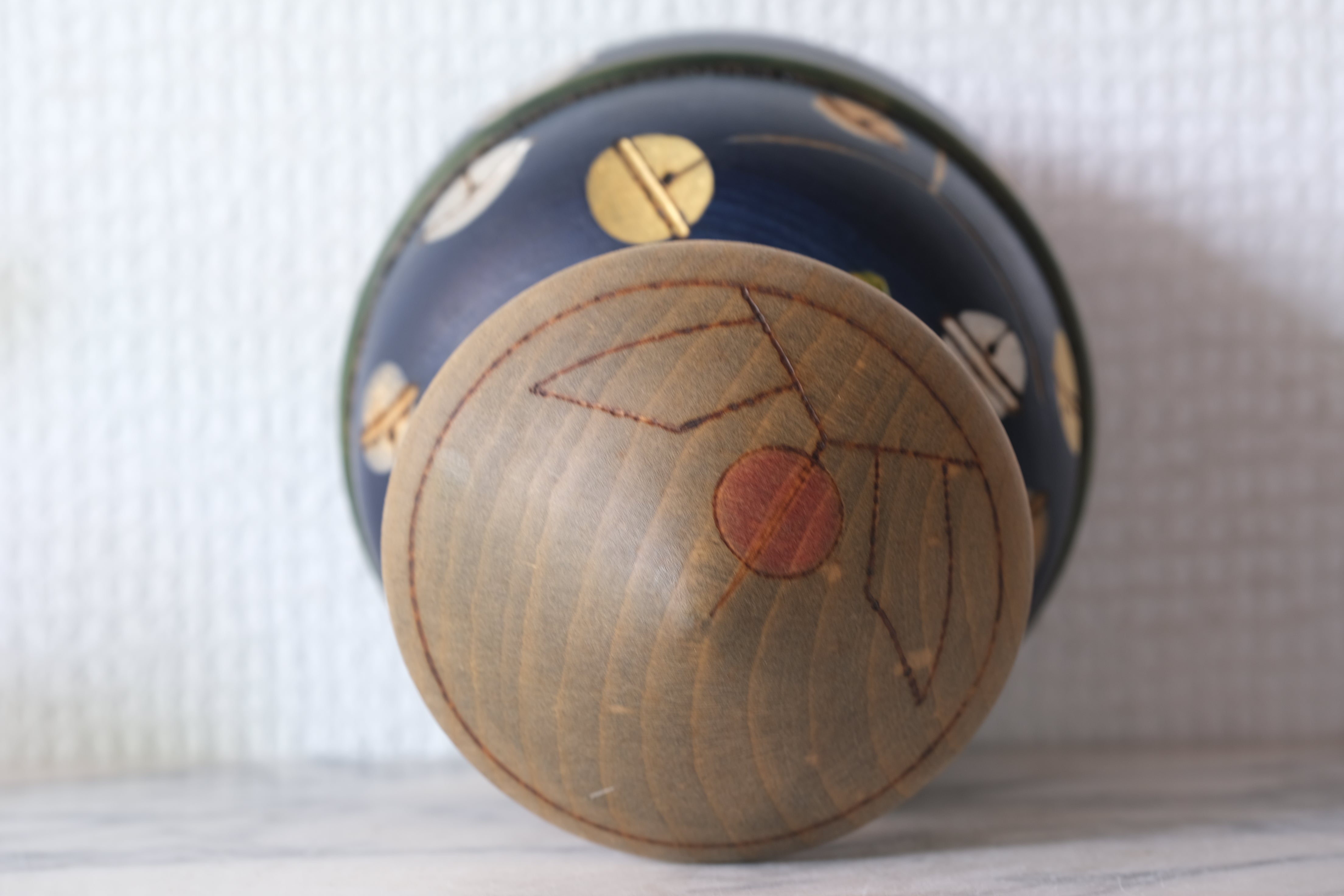 Vintage Kokeshi by Sansaku Sekiguchi (1925-2018) | Titled: 鈴 - Suzu - Bell | 16 cm