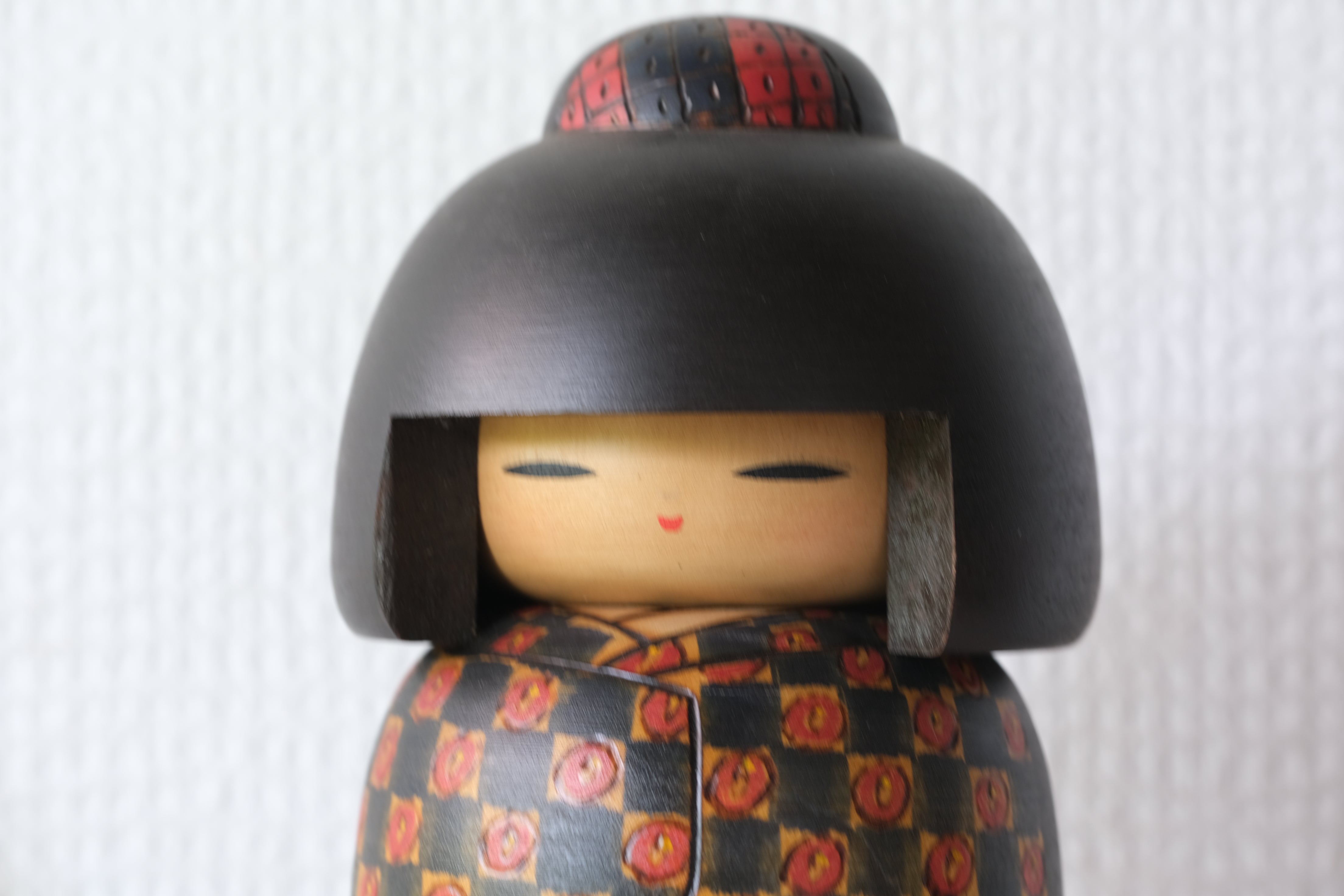 Rare Vintage Gumma Kokeshi by Fumio Tomidokoro 富所ふみを (1948-) | 18,5 cm