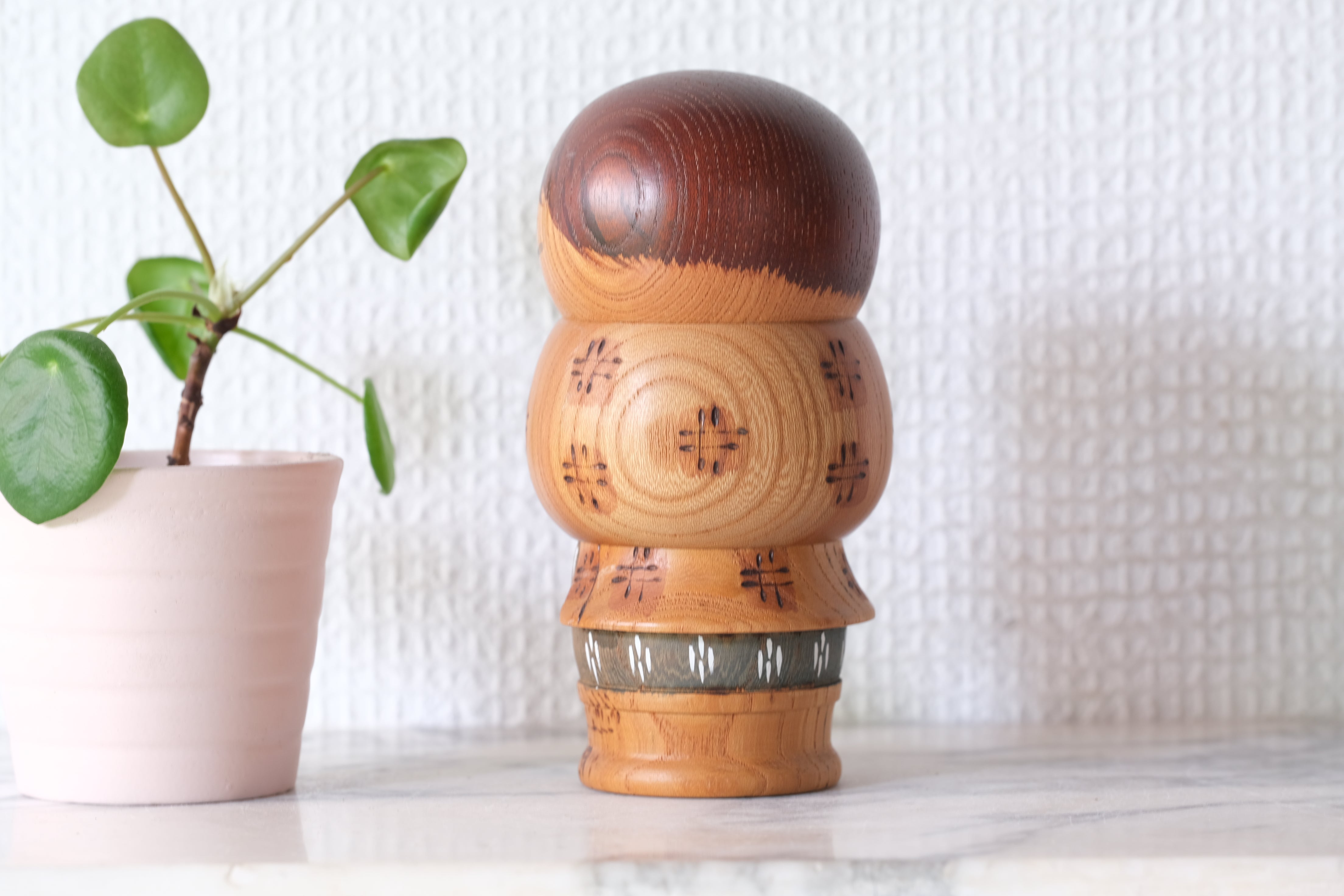 Rare Vintage Sosaku Kokeshi by Aoki Ryoka | 12,5 cm