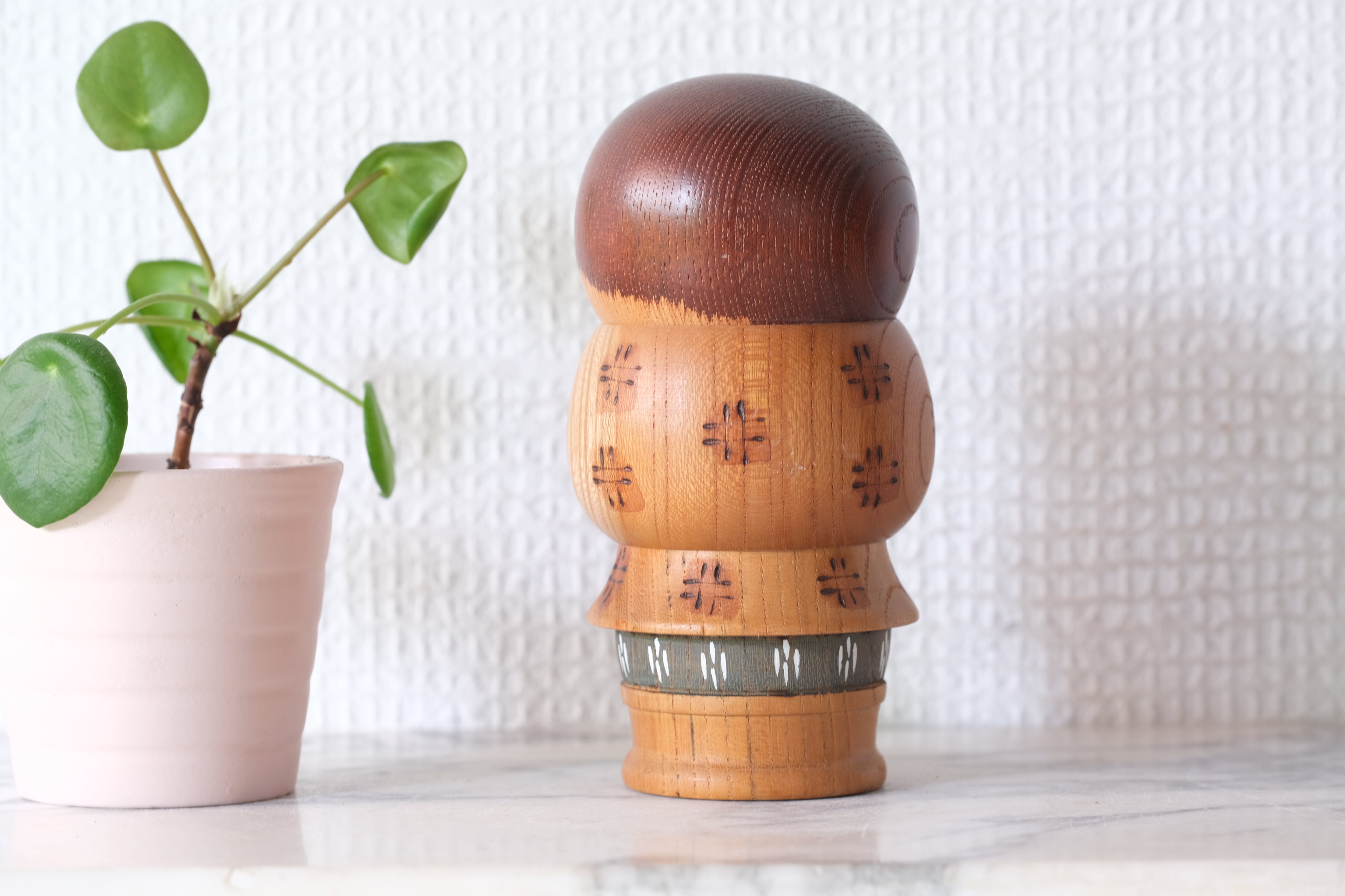 Rare Vintage Sosaku Kokeshi by Aoki Ryoka | 12,5 cm