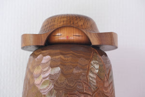 Exclusive Vintage Creative Kokeshi By Miyajima Muhitsu 宮島 無筆 (1929-) | Titled: 'Hanakage' - 'Shade of Blossoms' | 35,5 cm