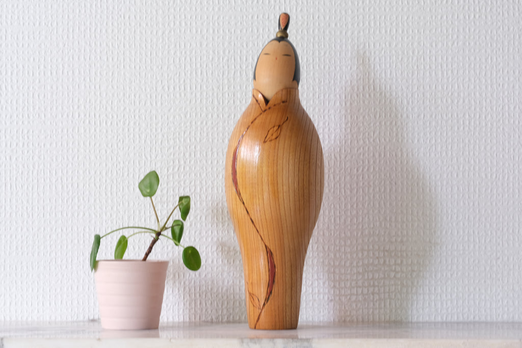 Vintage Creative Kokeshi By Issetsu Kuribayashi (1924-2011) | 27 cm