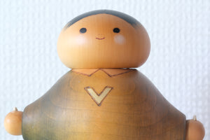 Rare Vintage Creative Kokeshi by Sansaku Sekiguchi (1925-2018) | Titled: なわとび - Jumping Rope | 15 cm