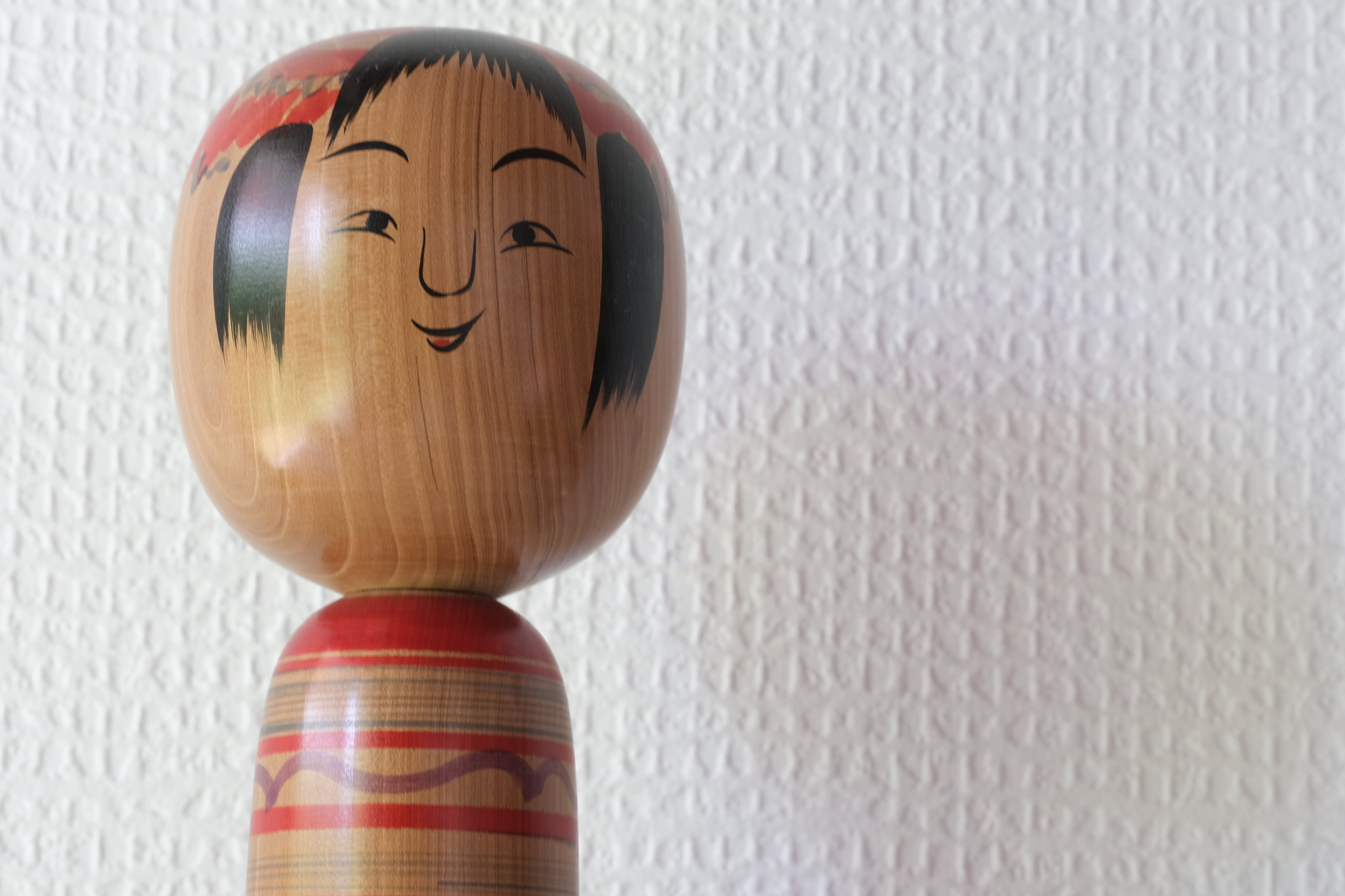 Vintage Traditional Tsuchiyu Kokeshi by Jinnohara Kazunori (陳野原和紀) | Nested Kokeshi & Rattle | 29 cm