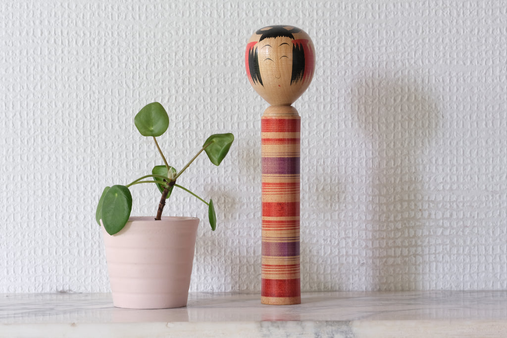 Rare Vintage Narugo Kokeshi by Hideo Ishihara (1925-1999) | 19 cm