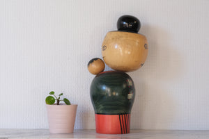 Vintage Creative Kokeshi by Miyashita Hajime (1940-retired) | Oshin - Babysitter | 24 cm